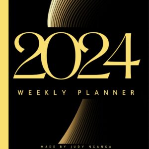 2024 Weekly Planner: Black & White