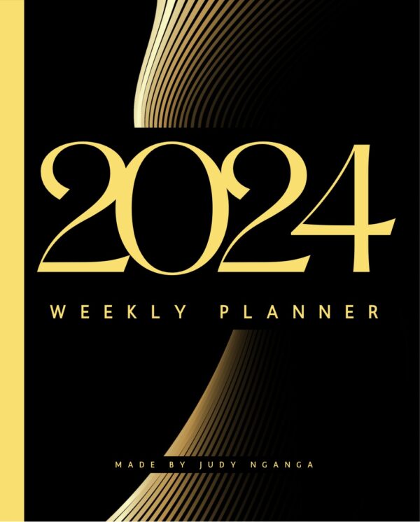 2024 Weekly Planner: Black & White